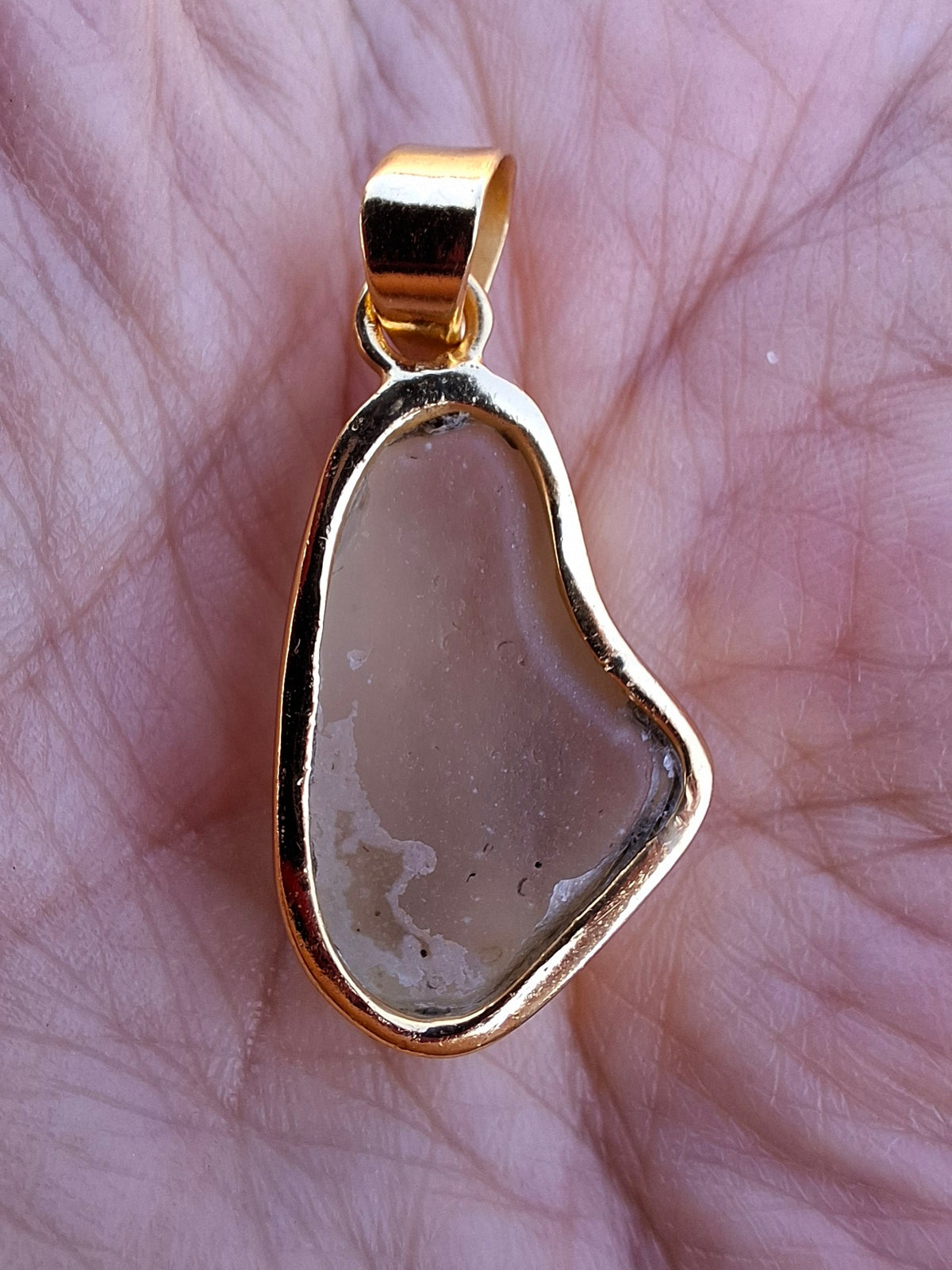 Libyan Desert Glass Pendant, 14K GOLD Plated, Tektite (Ref: LP120)