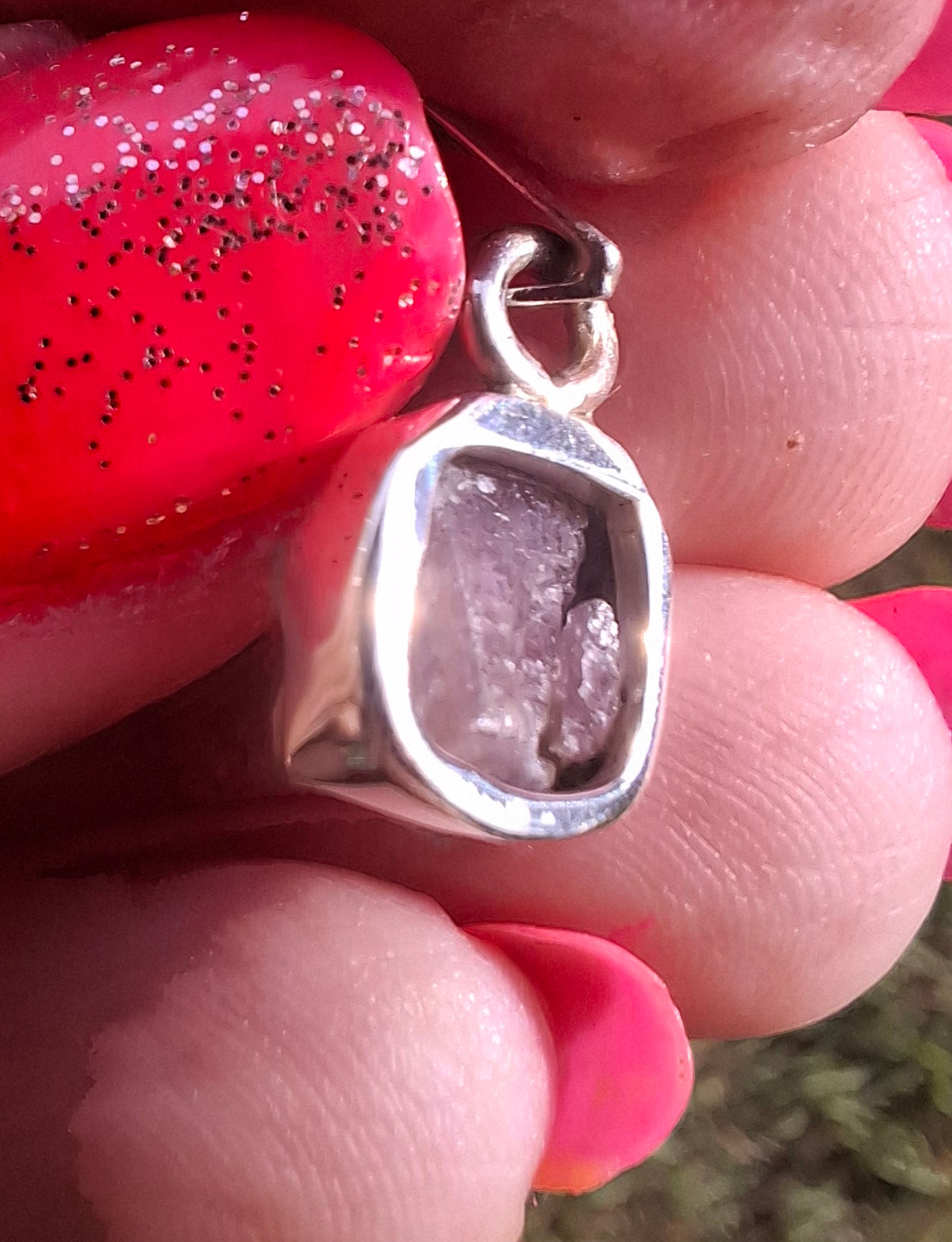Pink Tourmaline Pendant, 925 Silver, Crystal (Ref: PT76)