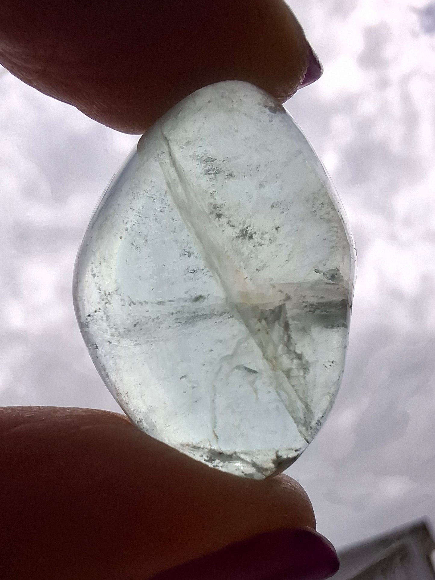 Fluorite, Tumble Stone, Crystal 🌈 (Ref: T47)