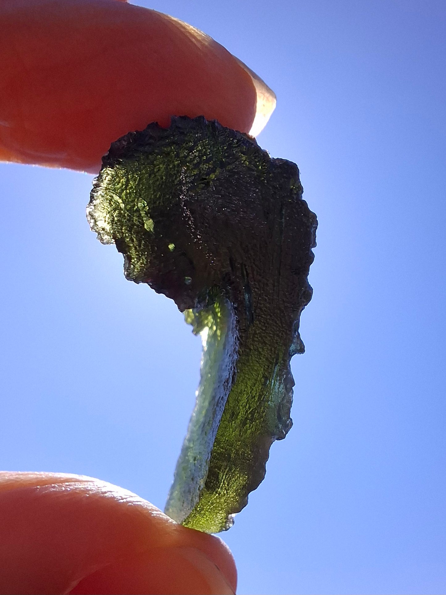 Moldavite Piece, SLAVCE, 13.52g, Tektite (Ref: 1178)