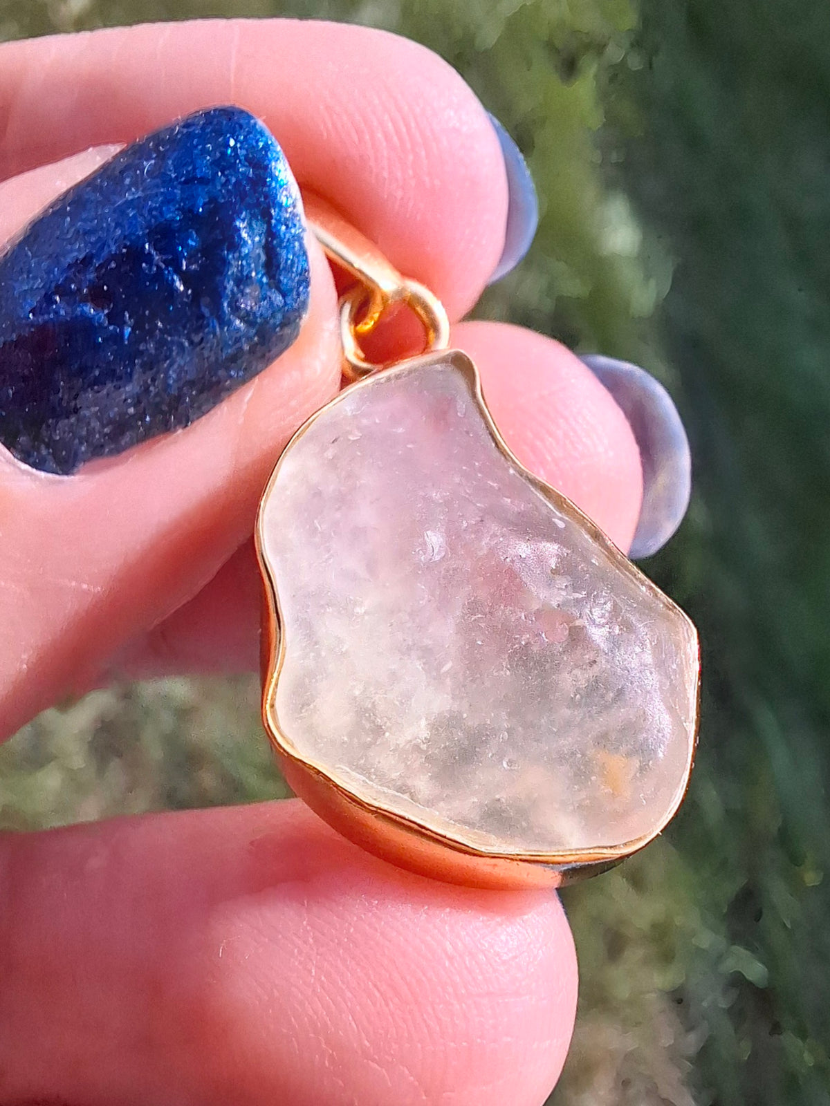 Libyan Desert Glass Pendant, 14K GOLD Plated, Tektite (Ref: LP115)