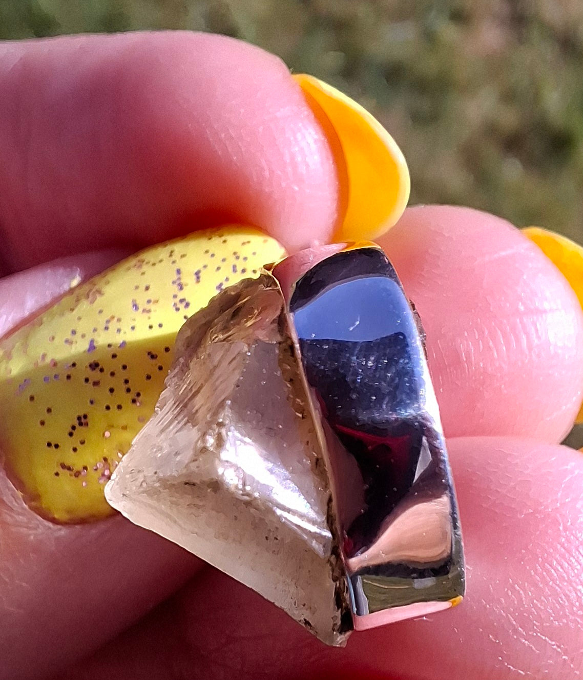 Libyan Desert Glass Pendant, 925 Silver, Tektite (Ref: LP76)