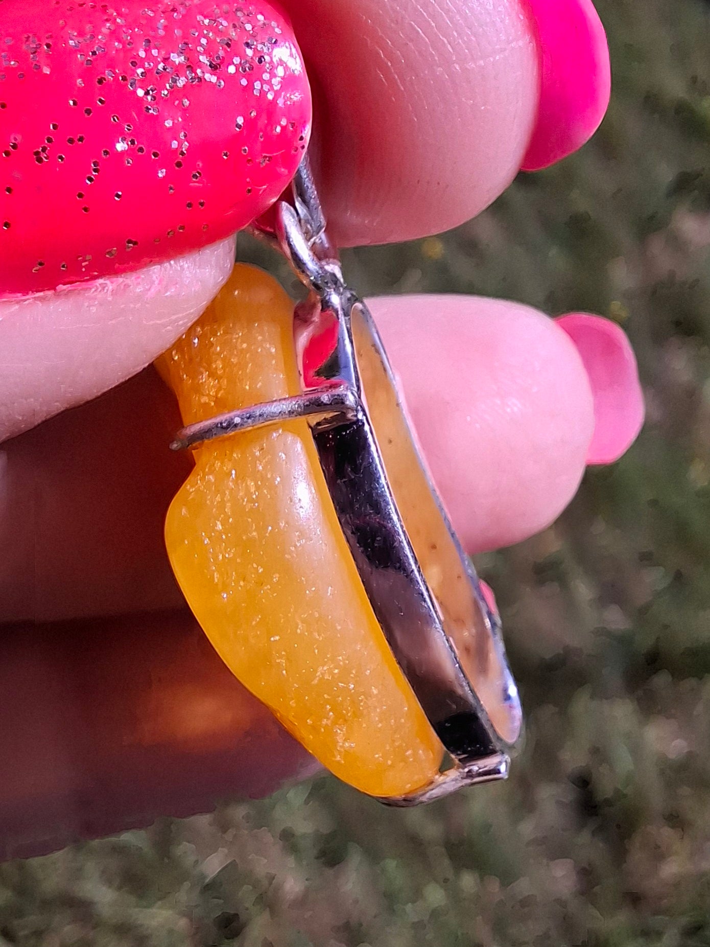Baltic Amber Pendant, 925 Silver, Fossil (Ref: AP7)