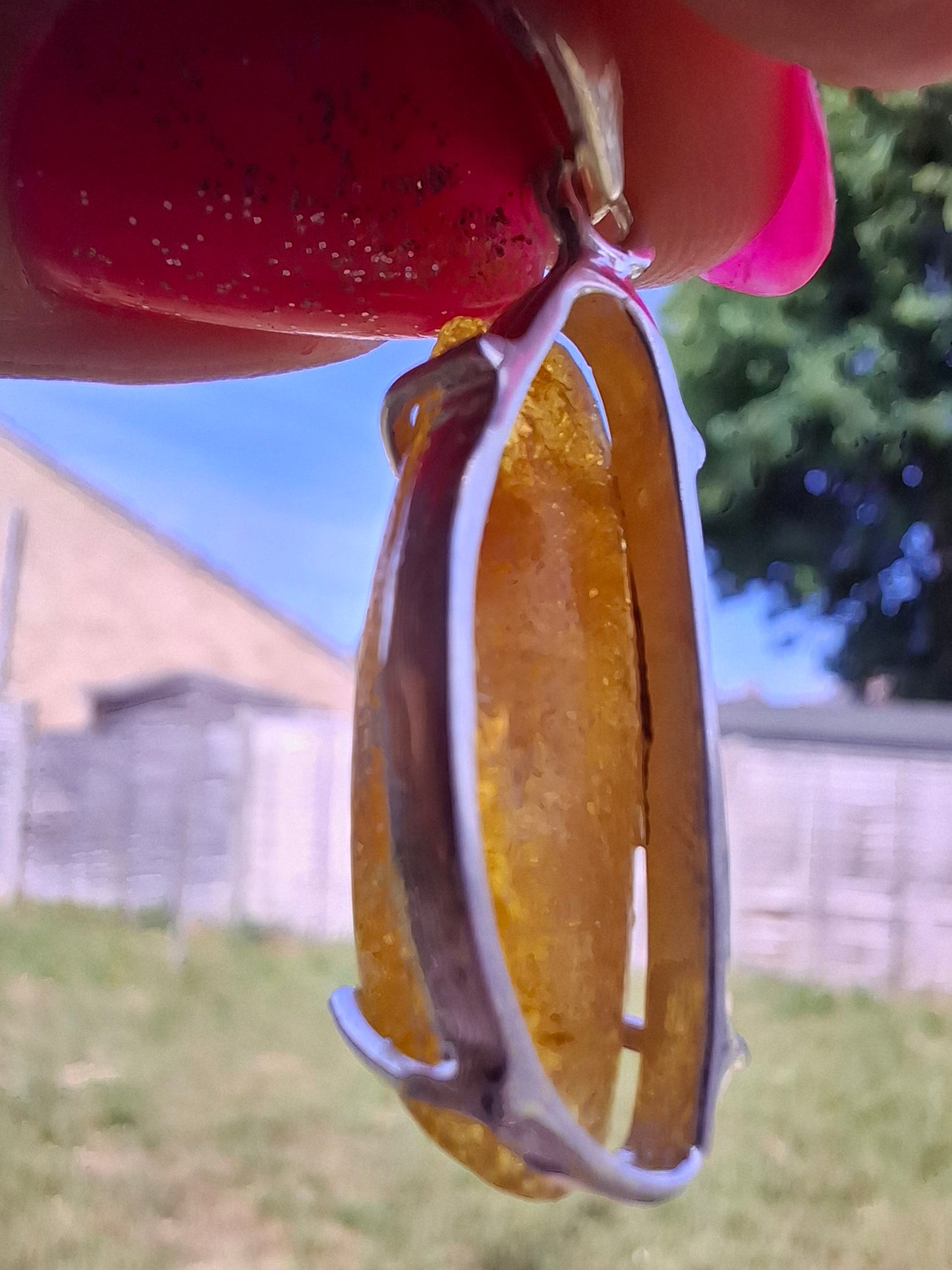 Baltic Amber Pendant, 925 Silver, Fossil (Ref: AP9)