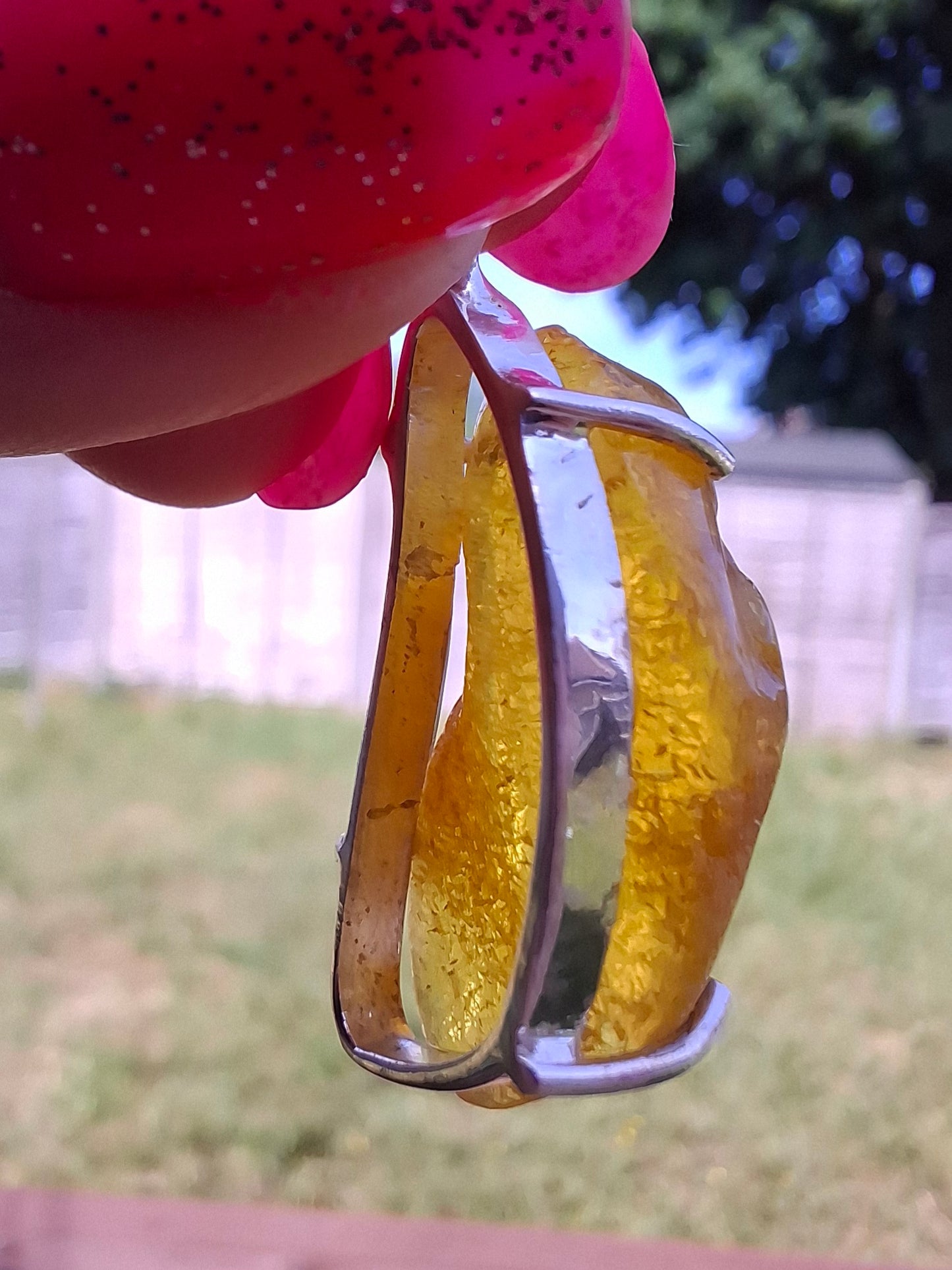 Baltic Amber Pendant, 925 Silver, Fossil (Ref: AP14)
