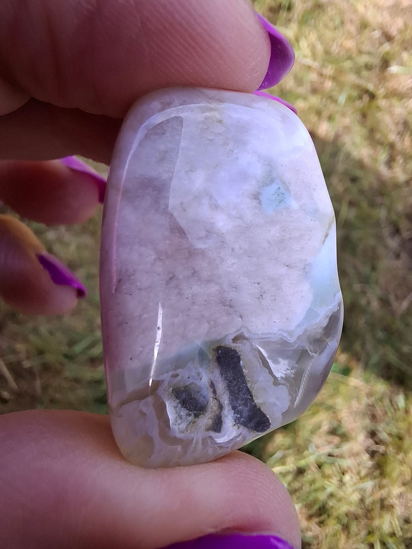 Flower Agate, Tumble Stone, Crystal (Ref: T77)