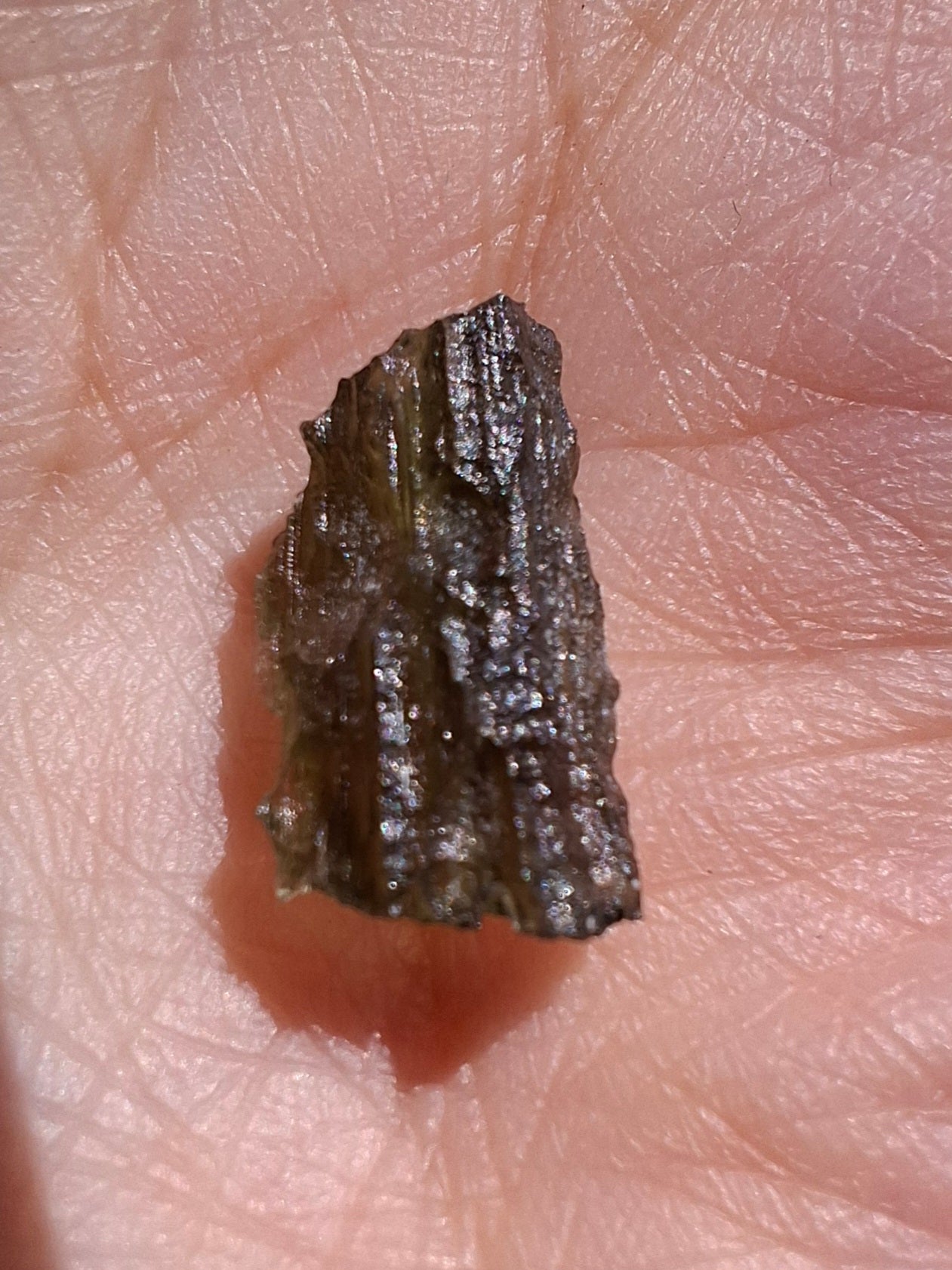Moldavite Piece, 0.65g, Tektite (Ref: 1410)
