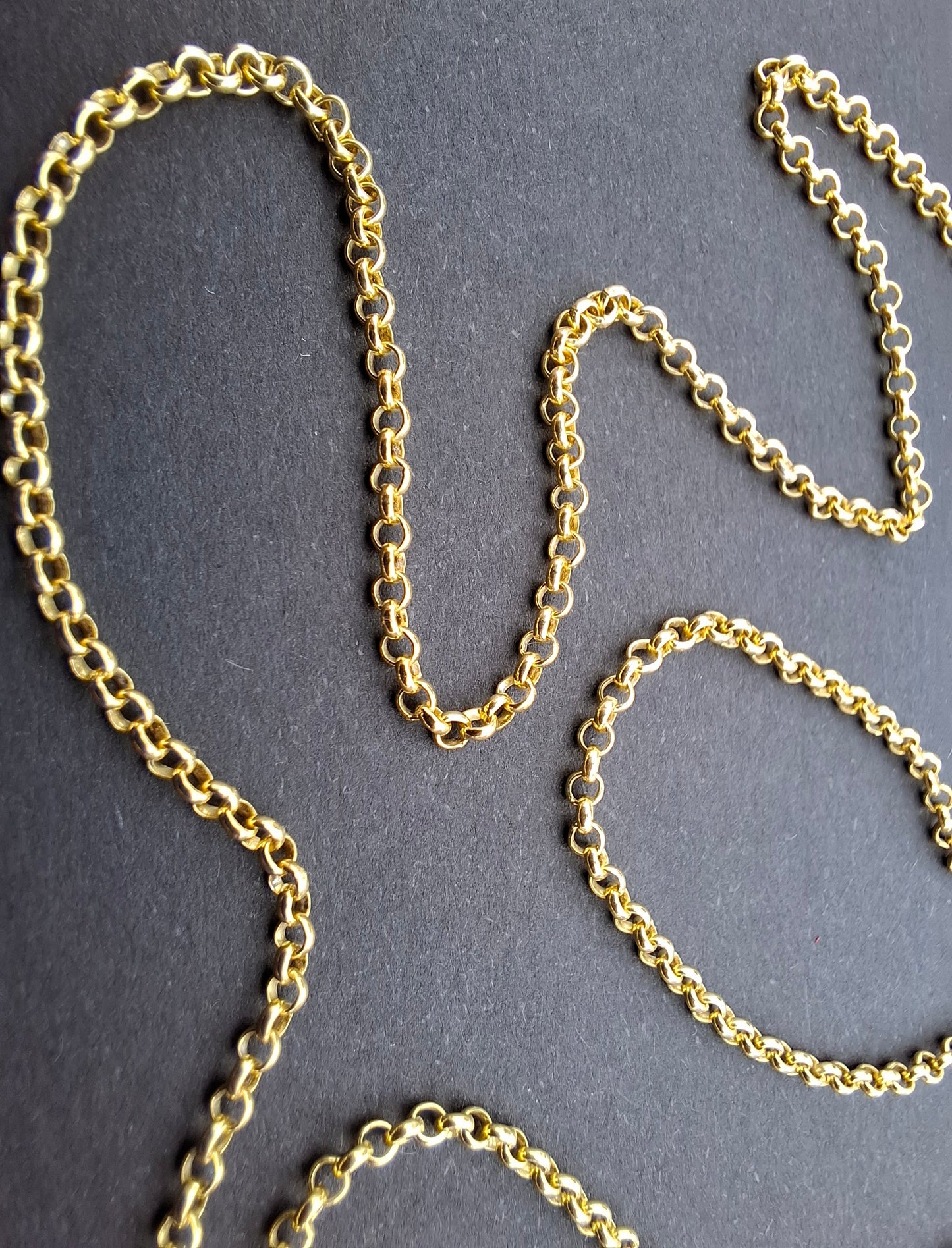 Round Belcher GOLD PLATED, 1.6mm, 18 inch CHAIN (Ref: Chain-2)