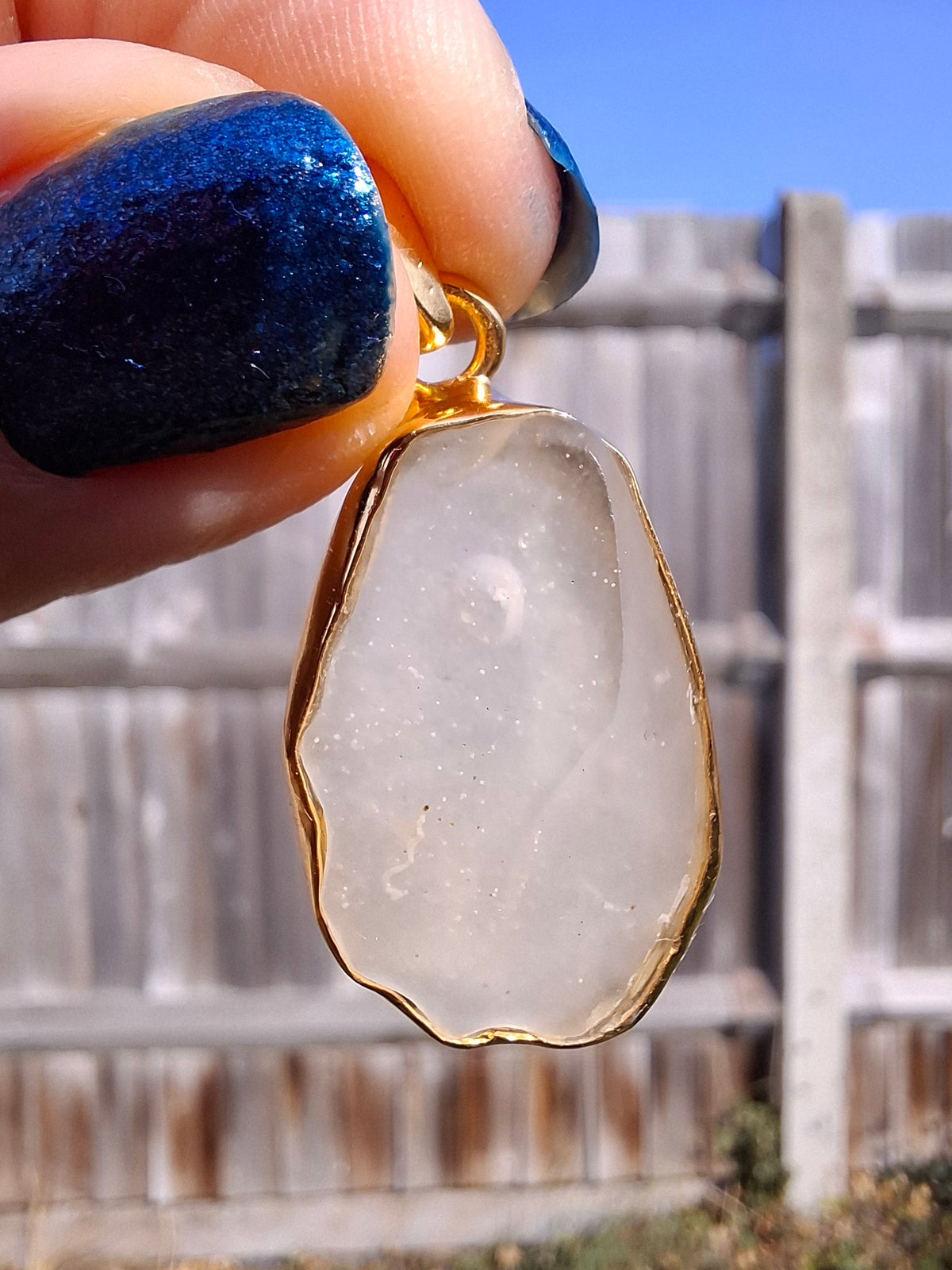 Libyan Desert Glass Pendant, 14K GOLD Plated, Tektite (Ref: LP114)