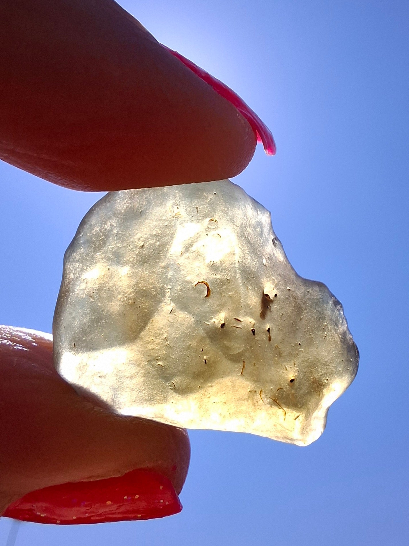 Libyan Desert Glass (darker) Piece, 4.84g, Tektite (Ref: L1360)