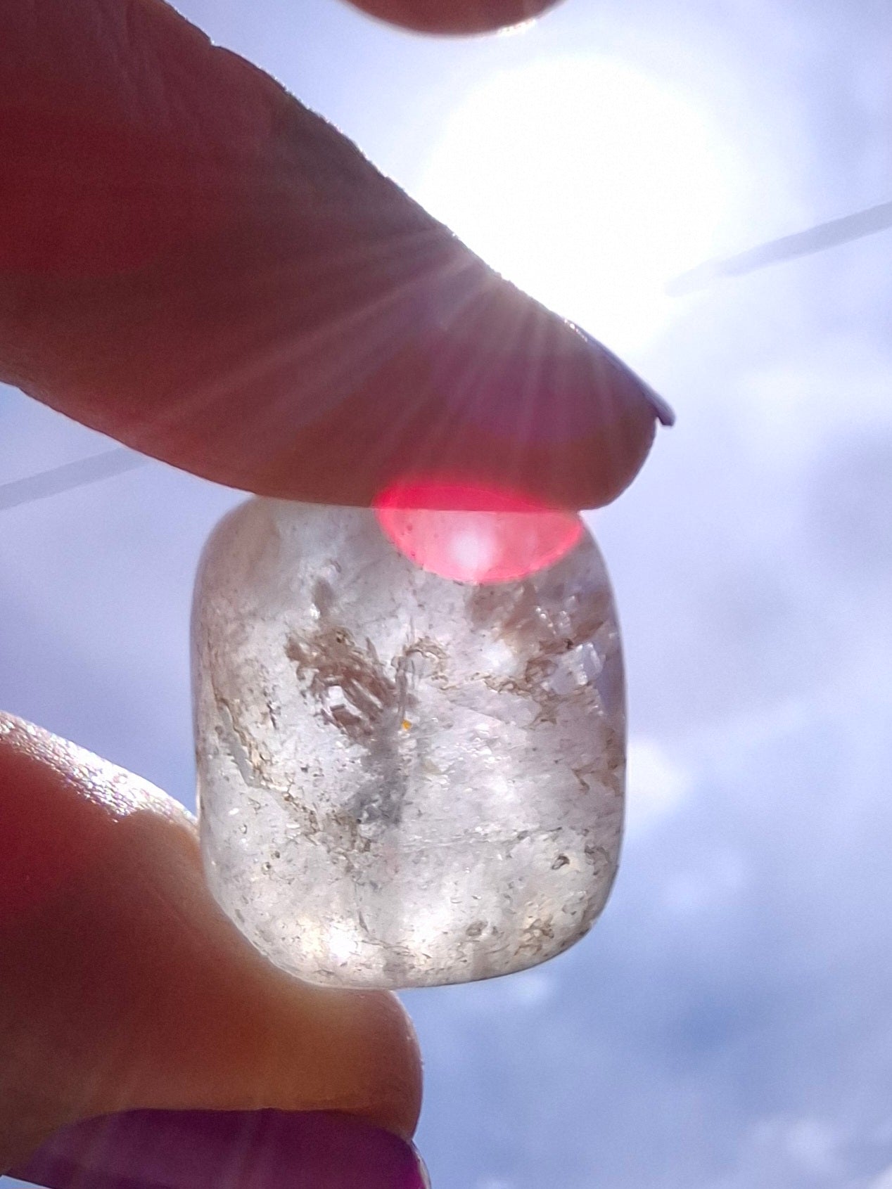 Clear Quartz, Tumble Stone, Crystal 🌈 (Ref: T26)