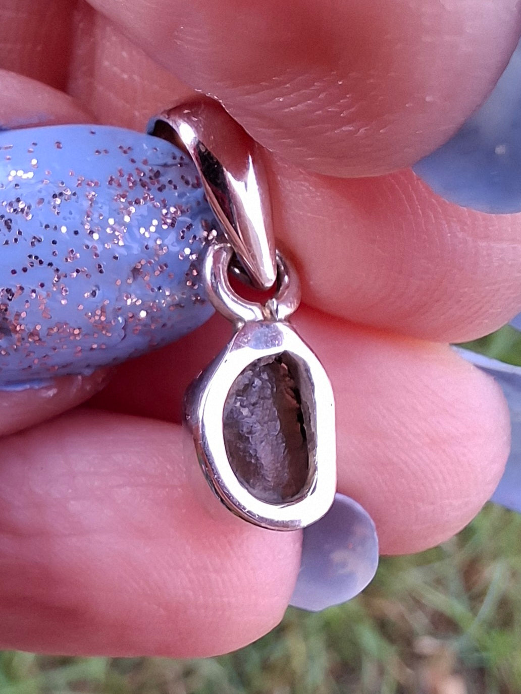Moldavite Pendant, 925 Silver, Tektite (Ref: P53)