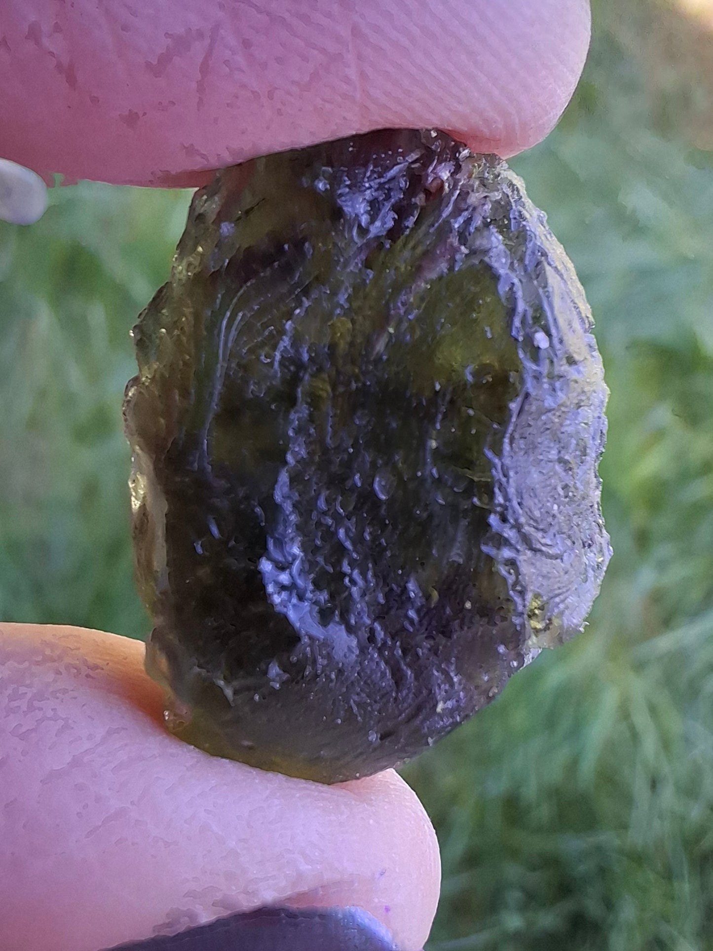 Moldavite Piece, NESMEN, 5.46g, Tektite (Ref: 1373)
