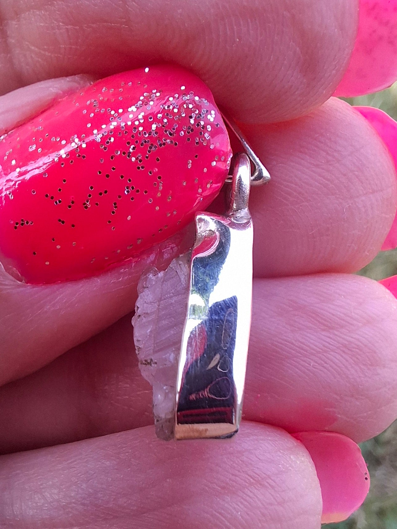 Pink Tourmaline Pendant, 925 Silver, Crystal (Ref: PT80)