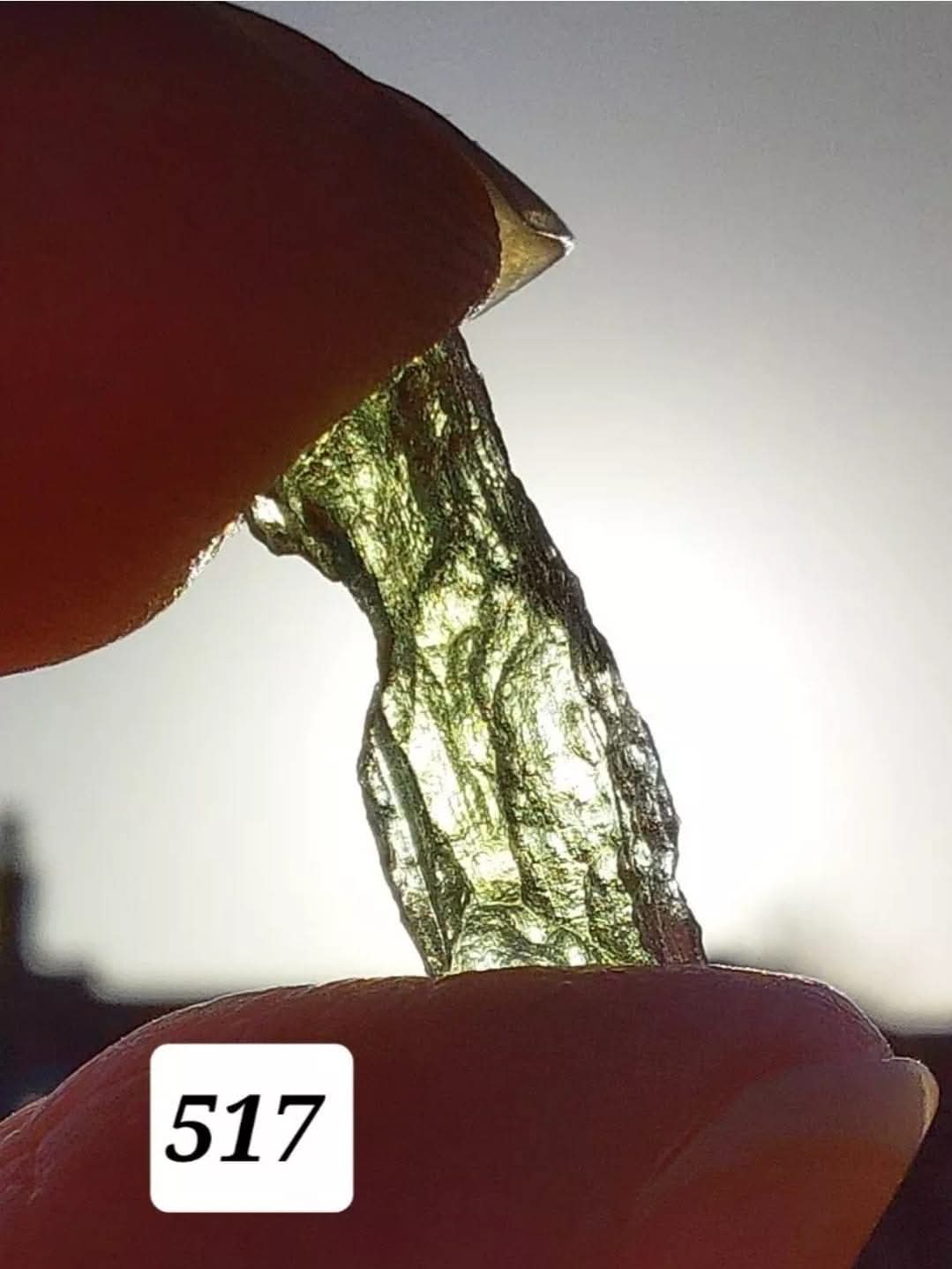 Moldavite Small Piece, 0.39g, Tektite (Ref: 517)