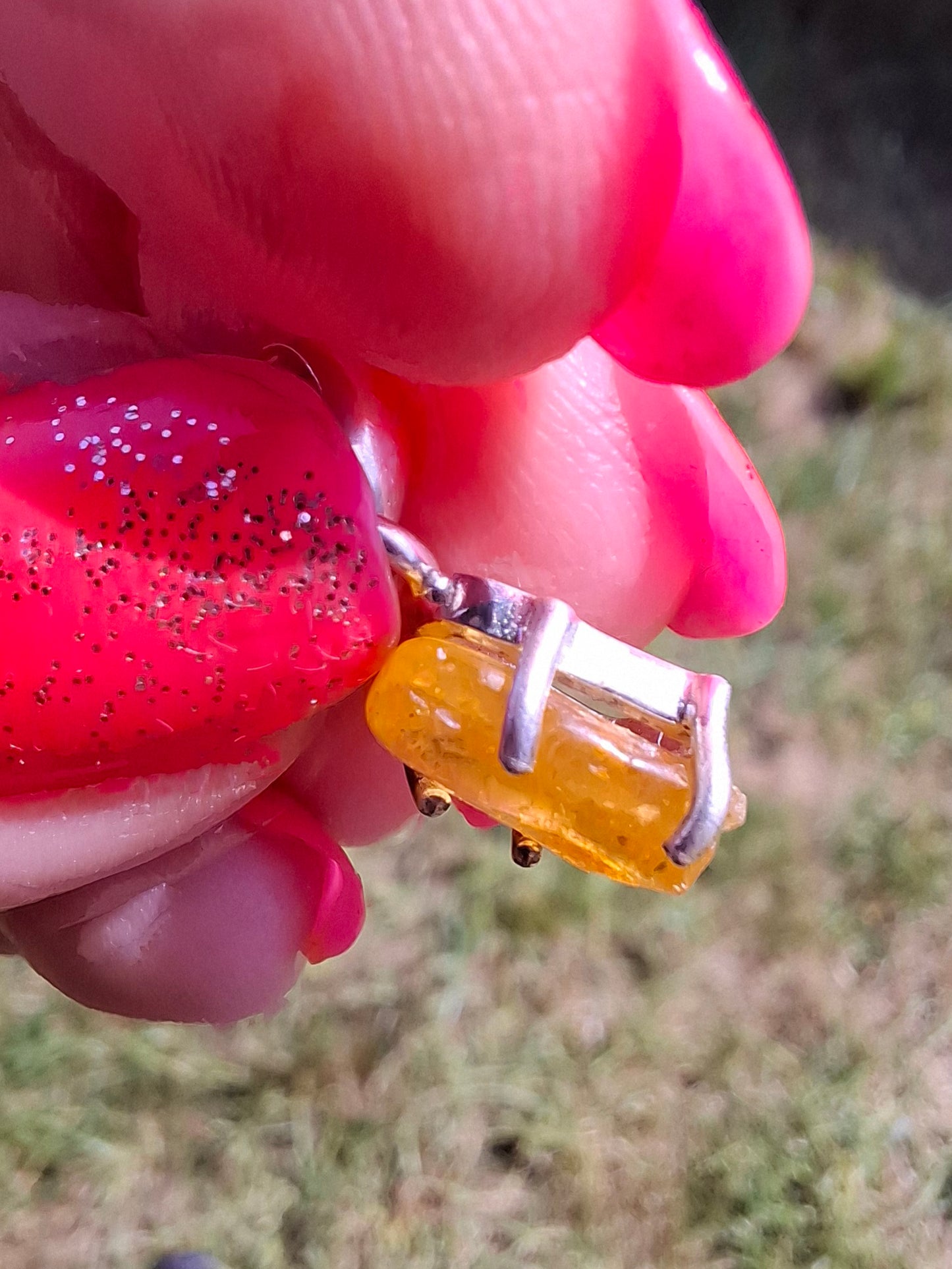 Baltic Amber Pendant, 925 Silver, Fossil (Ref: AP19)