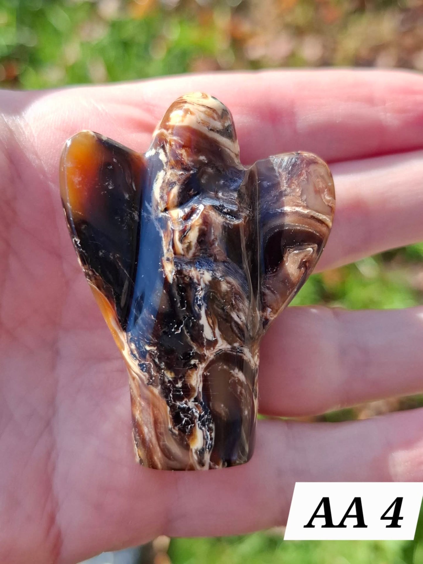 Red Amber Angel, 15.65g, Carving, Fossil (Ref: AA4)