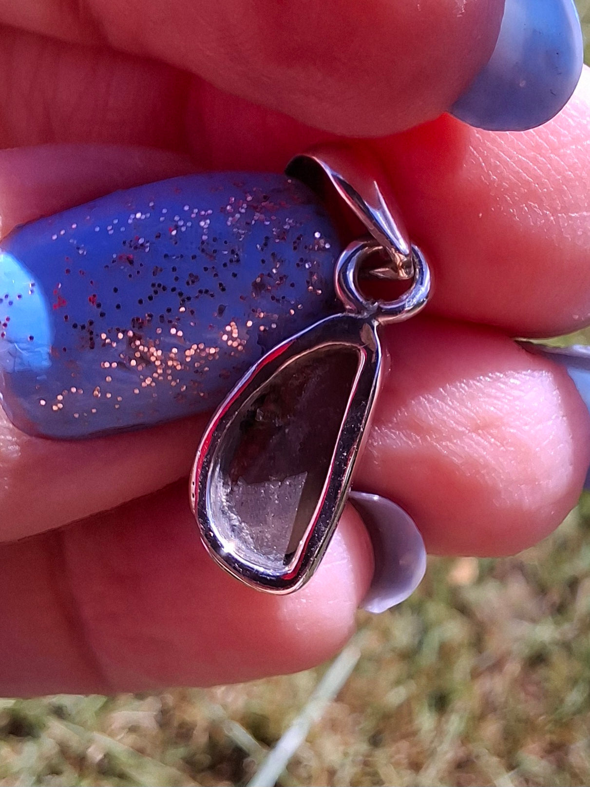 Moldavite Piece, 925 Silver, Tektite (Ref: P90)