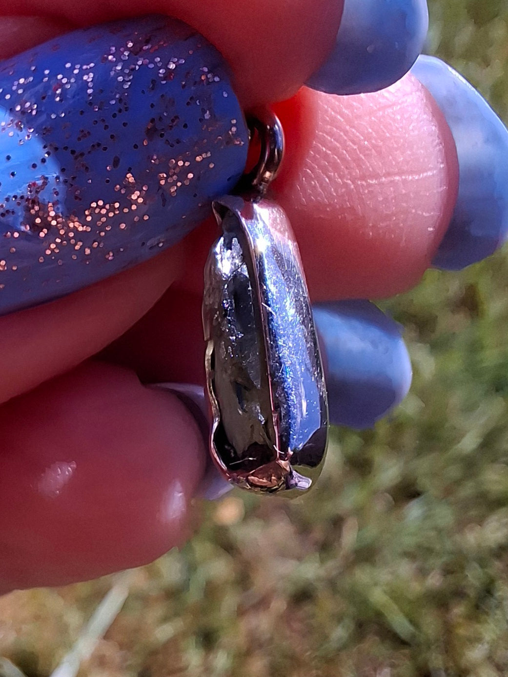 Moldavite Pendant, 925 Silver, Tektite (Ref: P95)