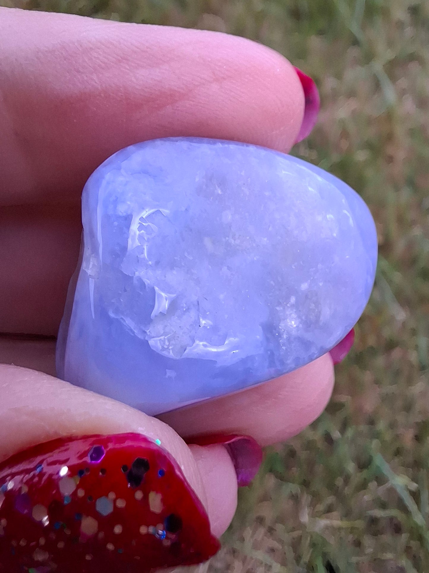 Blue Lace Agate, Tumble Stone, Crystal (Ref: T139)