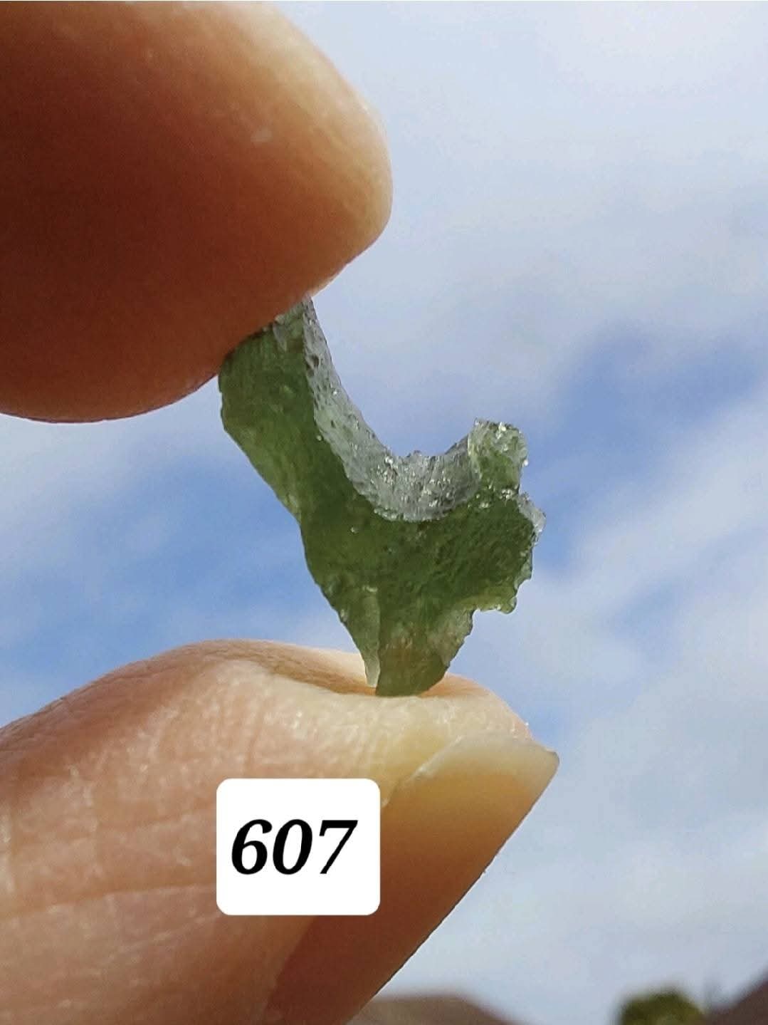 Moldavite piece, 0.51g, Tektite (Ref: 607)