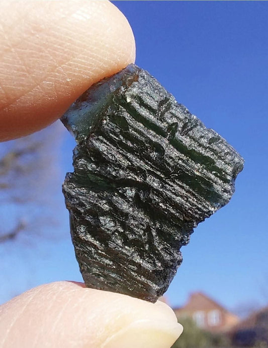 Moldavite Piece, CHLUM, 3.51g, Tektite (Ref: 1053)