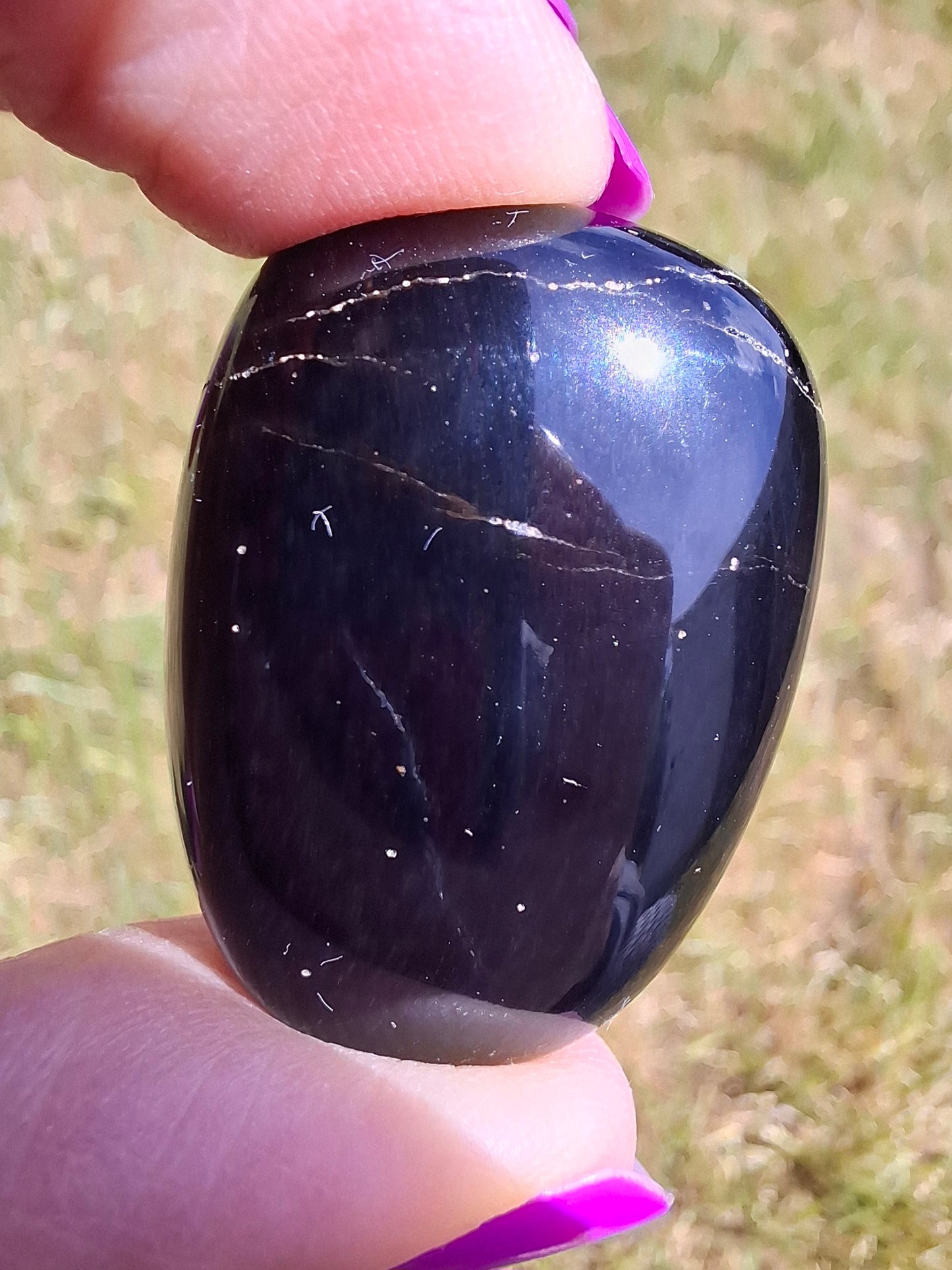 Blue Tigers Eye, Tumble Stone, Crystal (Ref: T20)