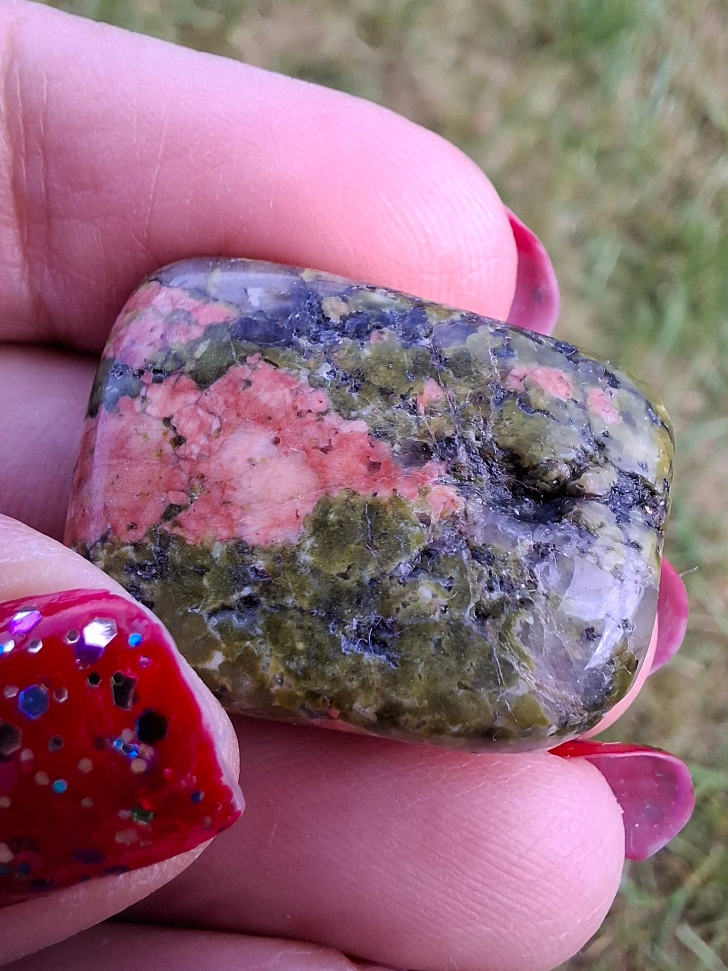Unakite, Tumble Stone, Crystal (Ref: T182)