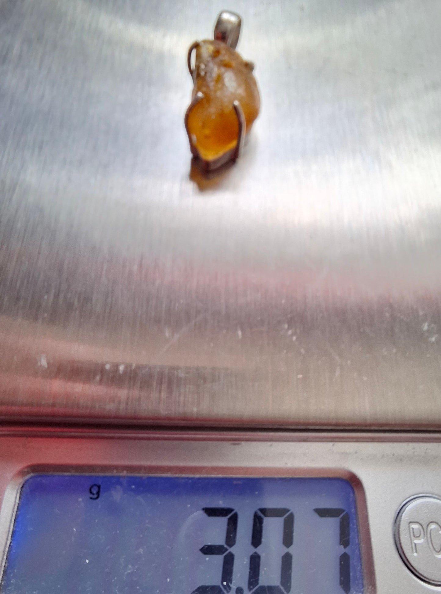 Baltic Amber Pendant, 925 Silver, Fossil (Ref: AP4)