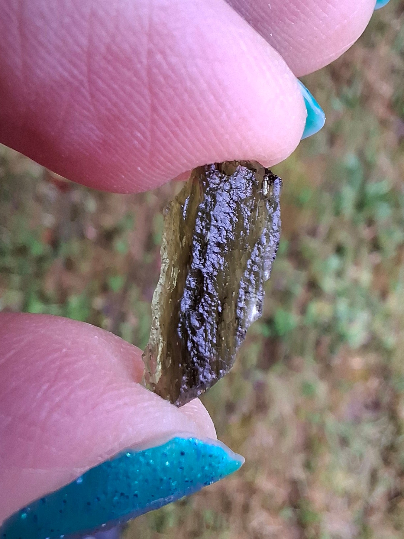 Moldavite Piece, 0.44g, Tektite (Ref: 1420)