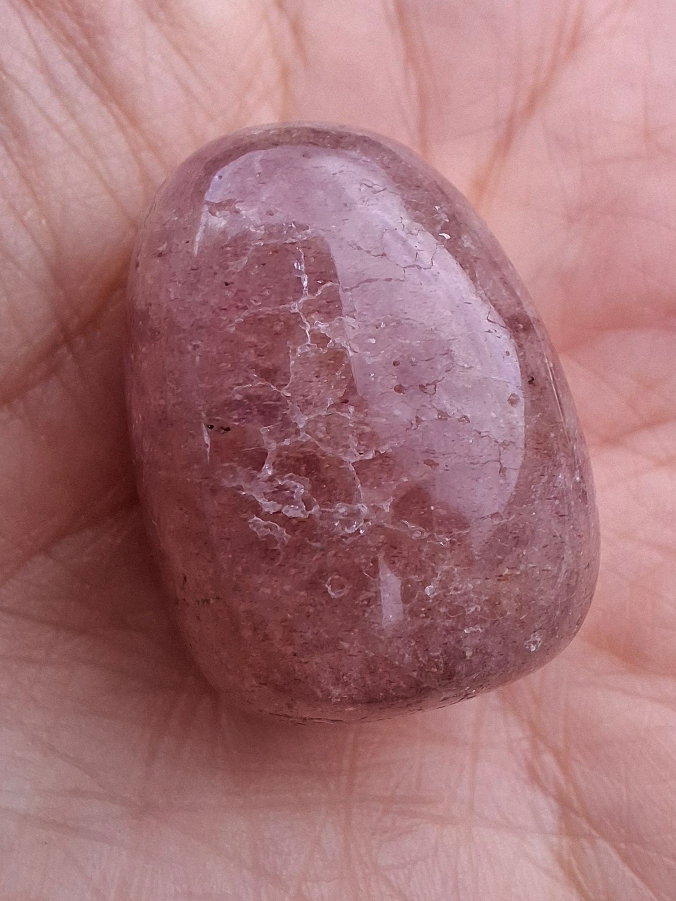 Strawberry Quartz, Tumble Stone, Crystal (Ref: T10)