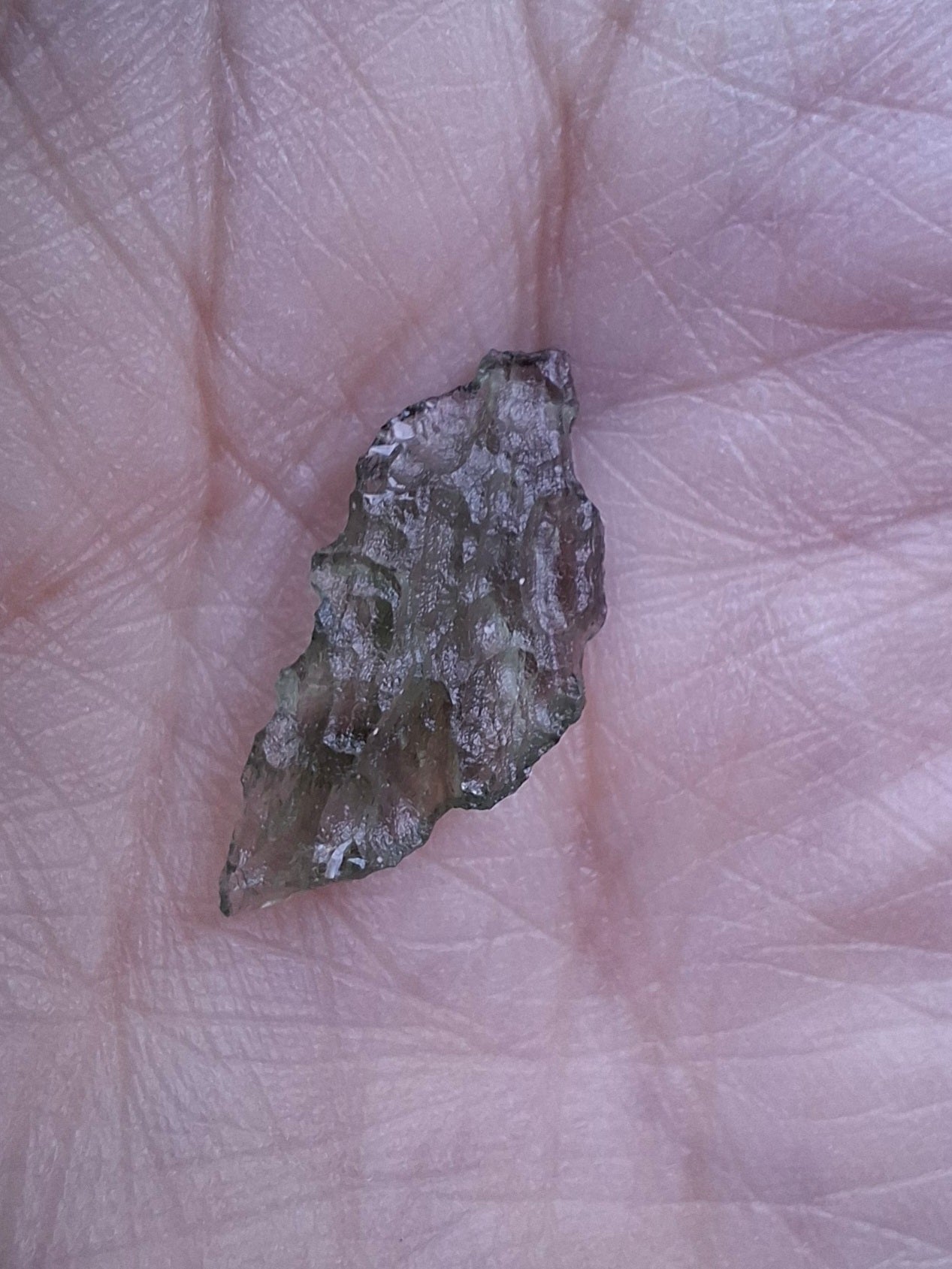 Moldavite Piece, 0.43g, Tektite (Ref: 1435)