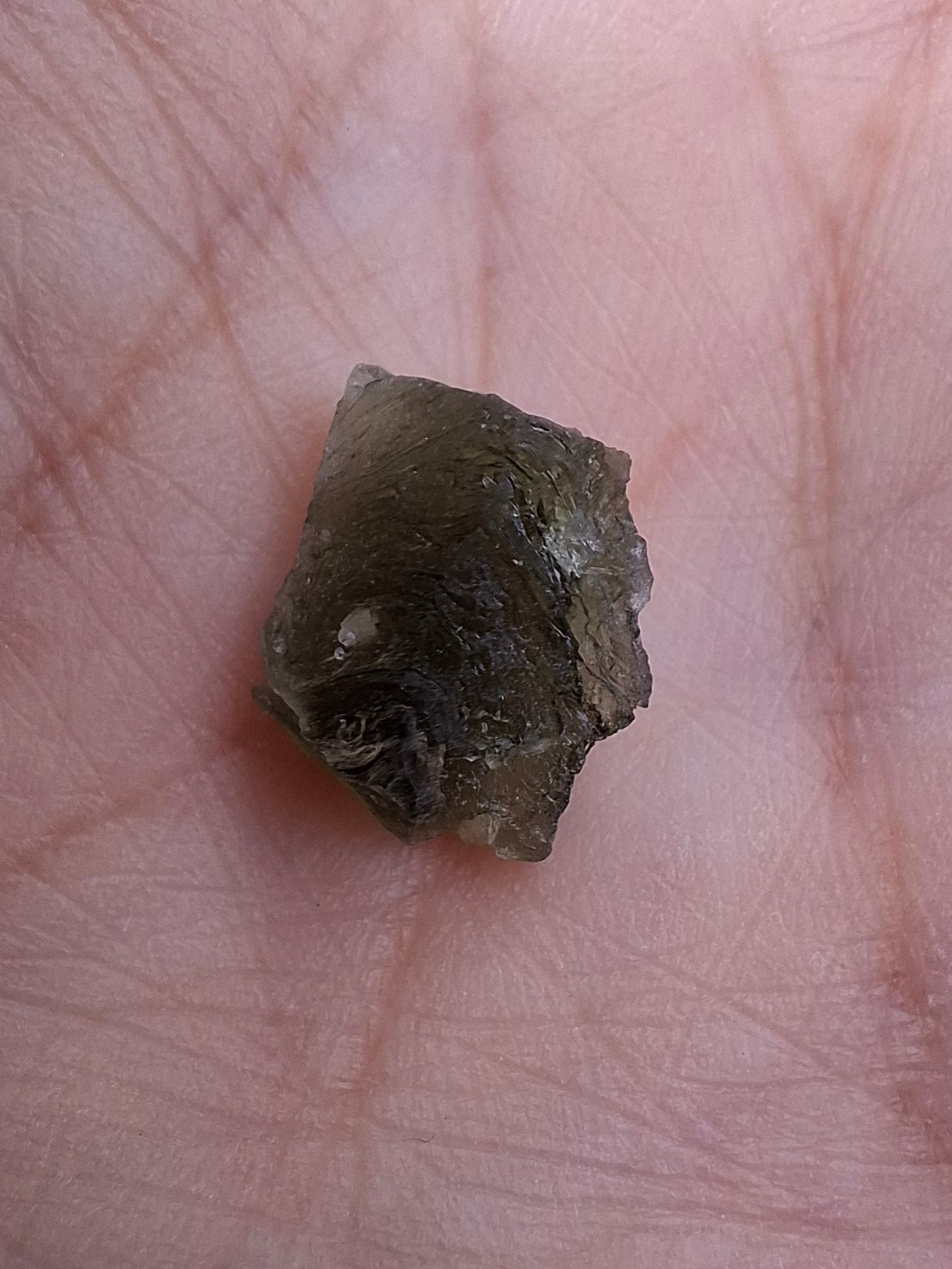 Moldavite Piece, 0.92g, Tektite (Ref: 1418)
