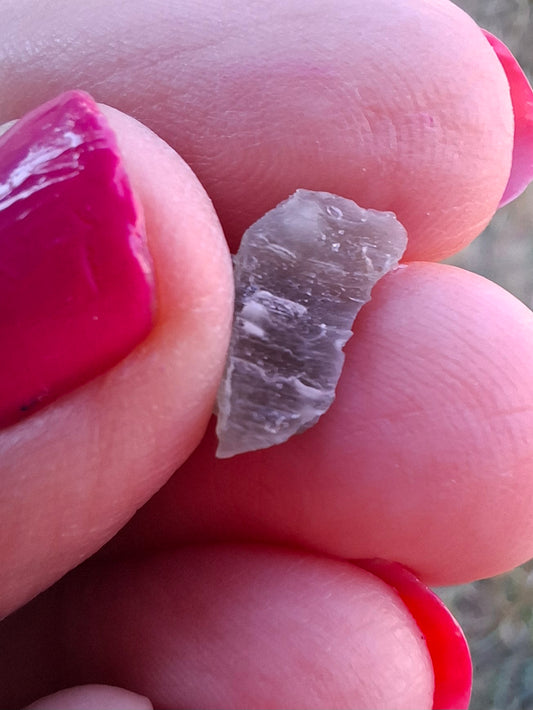 Moldavite Piece, SNOWFLAKE, FROSTED, BRUSNA, 0.32g, Tektite (Ref: 1505)