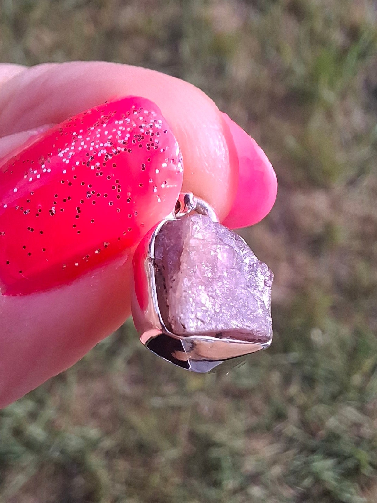 Pink Tourmaline Pendant, 925 Silver, Crystal (Ref: PT76)