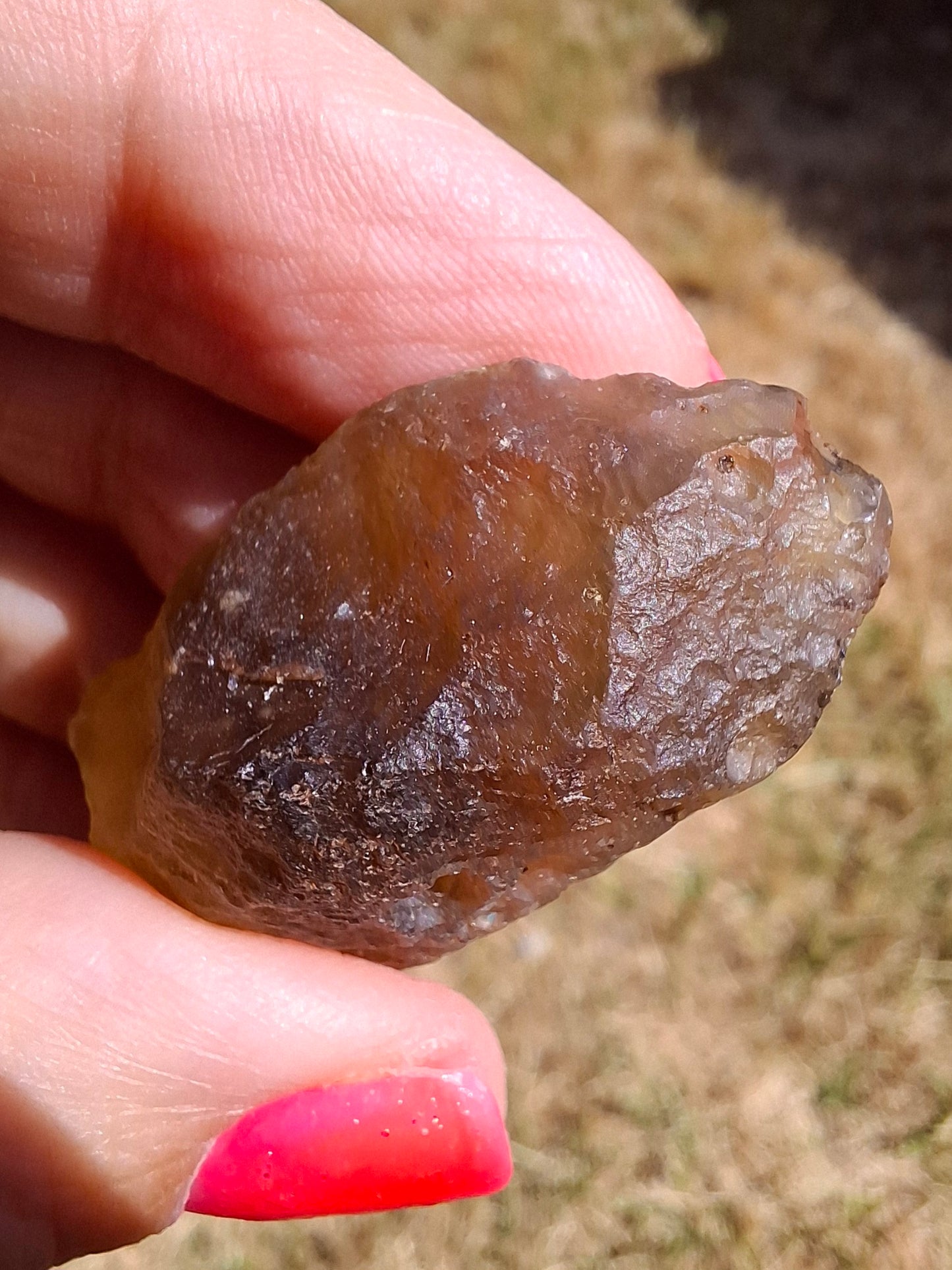 Libyan Desert Glass (darker) Piece, 11.69g, Tektite (Ref: L1366)