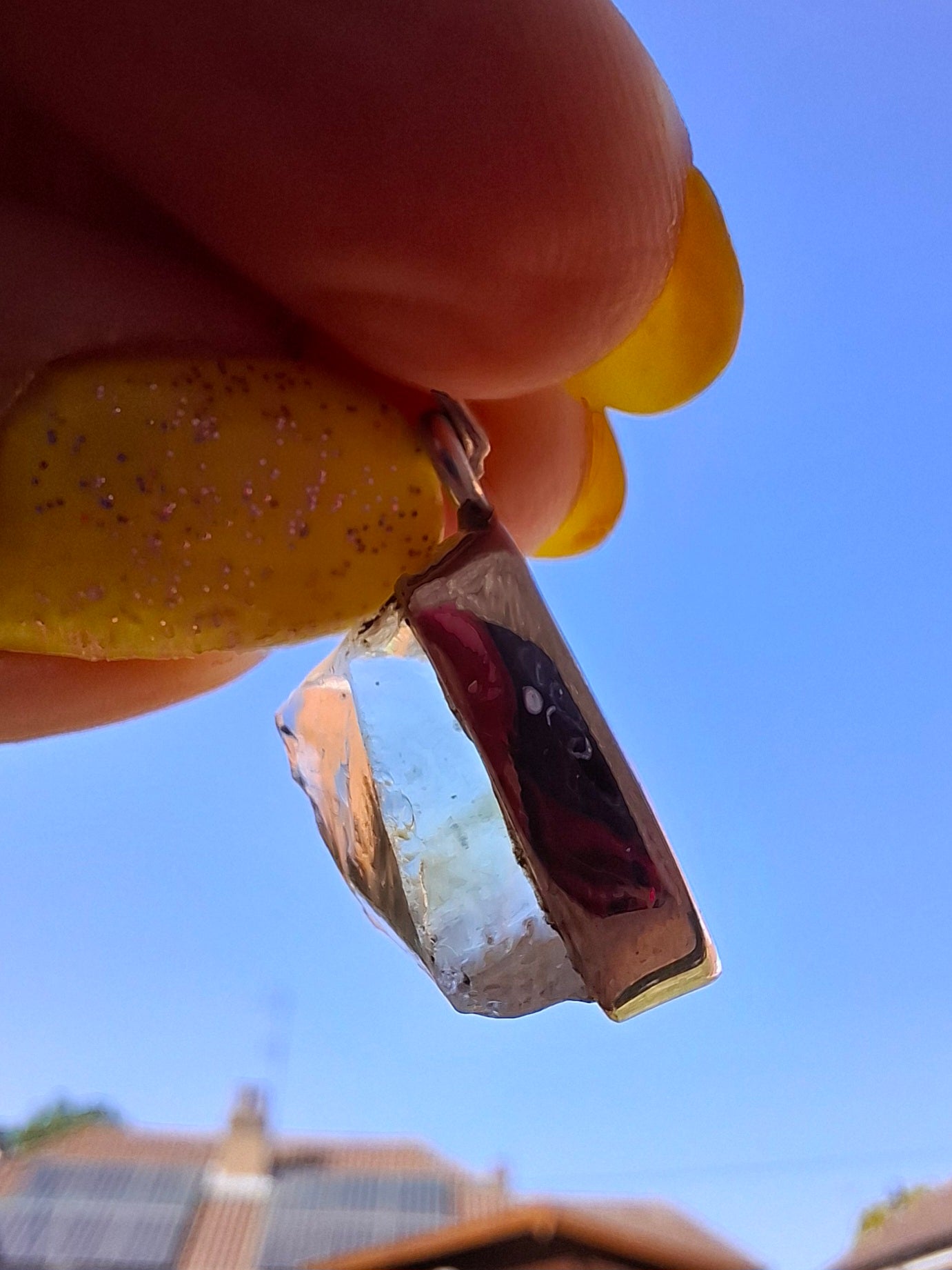Libyan Desert Glass Pendant, 925 Silver, Tektite (Ref: LP105)