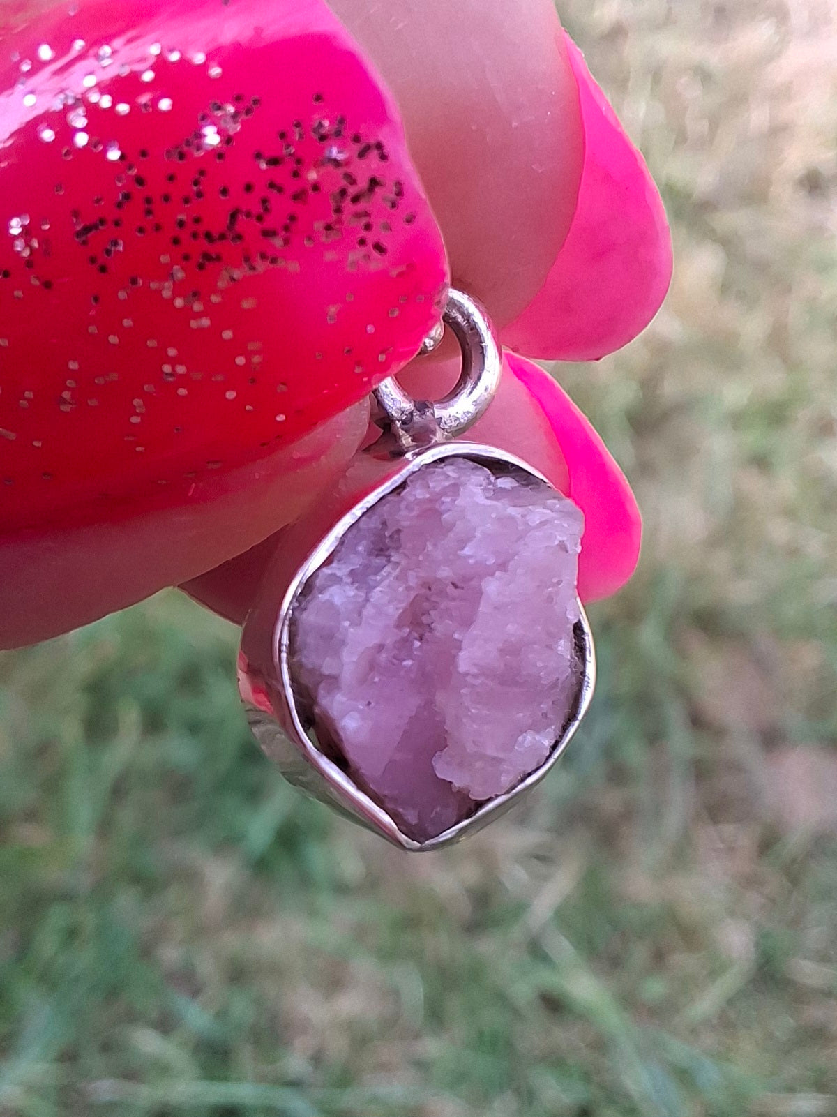 Pink Tourmaline Pendant, 925 Silver, Crystal (Ref: PT91)