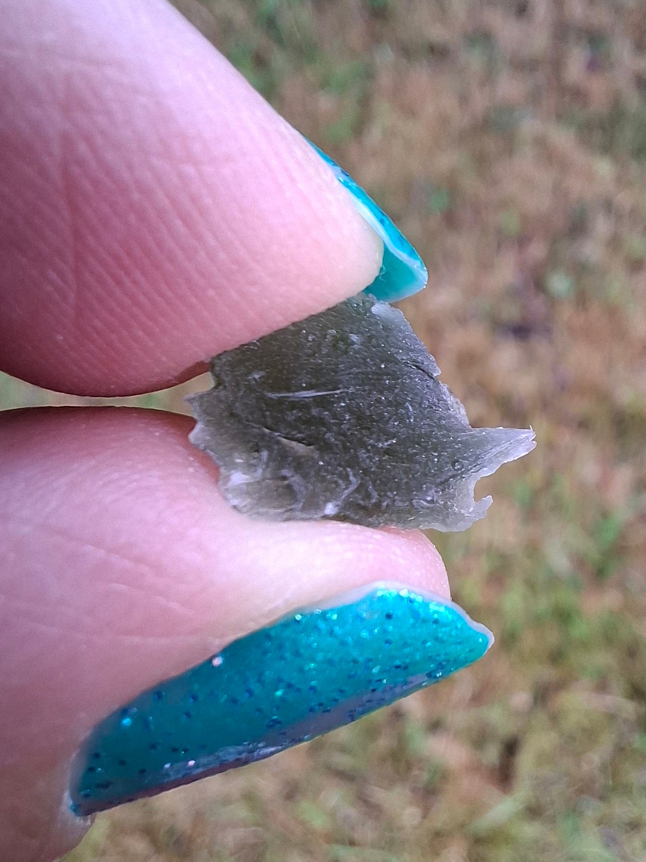 Moldavite Piece, 0.74g, Tektite (Ref: 1417)