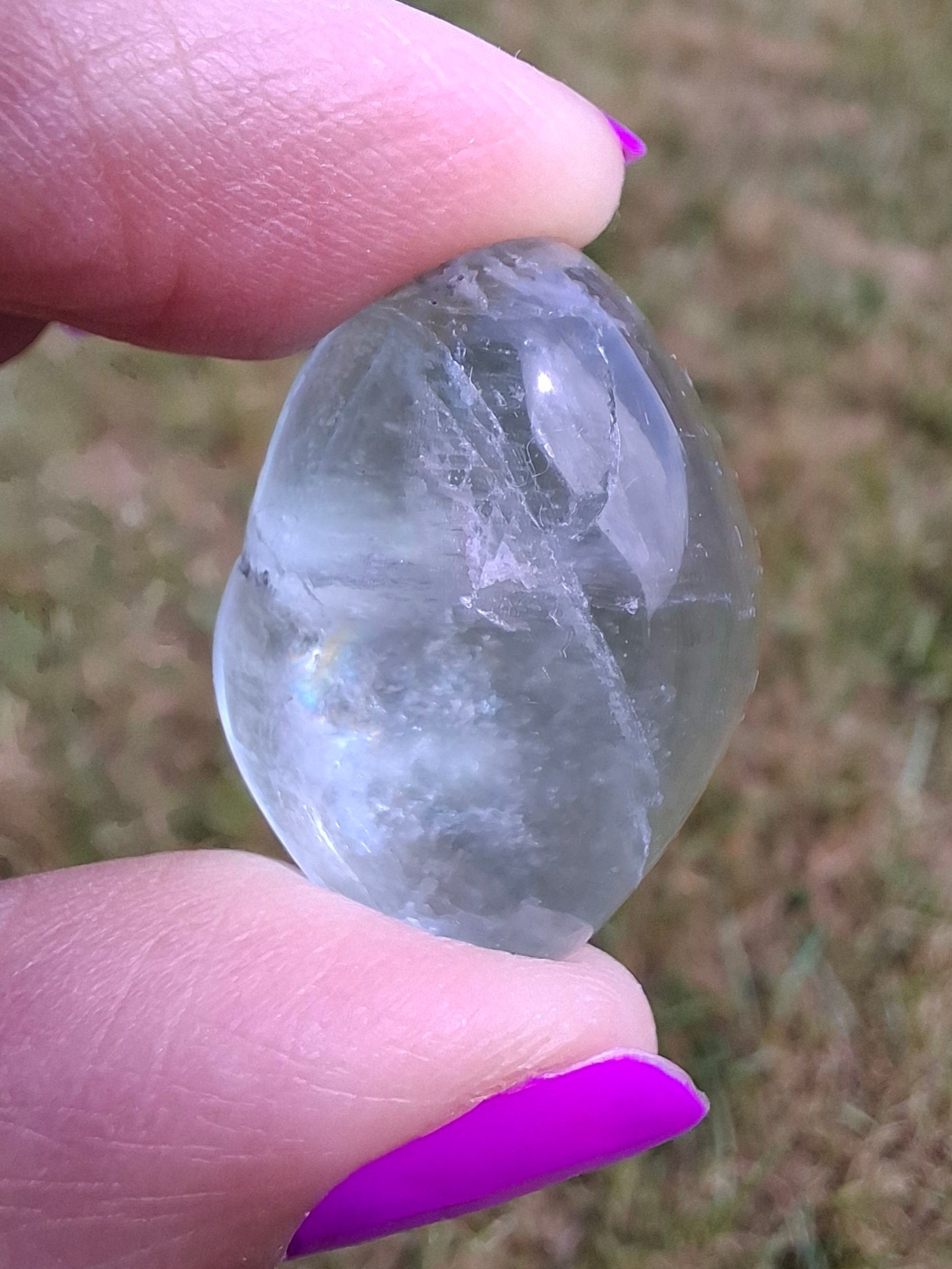 Fluorite, Tumble Stone, Crystal 🌈 (Ref: T47)
