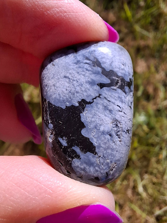 Snowflake Obsidian, Tumble Stone, Crystal (Ref: T97)