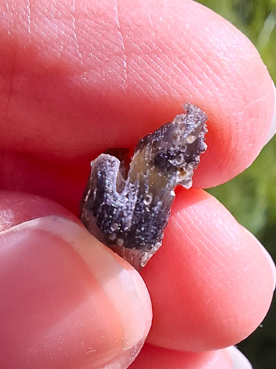 DRILLED, Moldavite Piece, 0.80g, Tektite (Ref: D24)