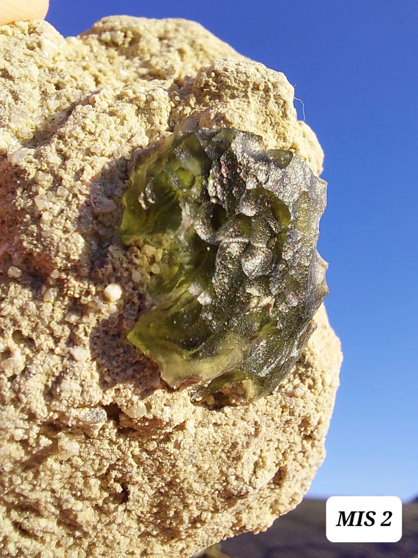 Moldavite In-Situ (in matrix), Besednice, Est 3.5-4g, Tektite (Ref: MIS2)