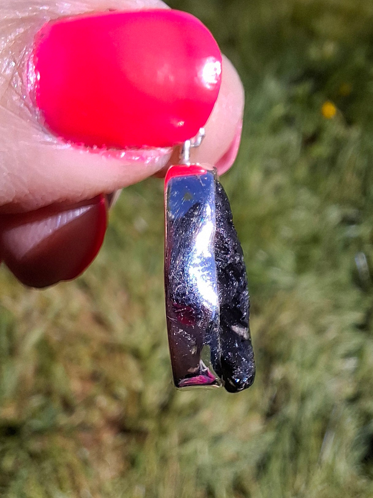 Moldavite Pendant, 925 Silver, Tektite (Ref: P436)