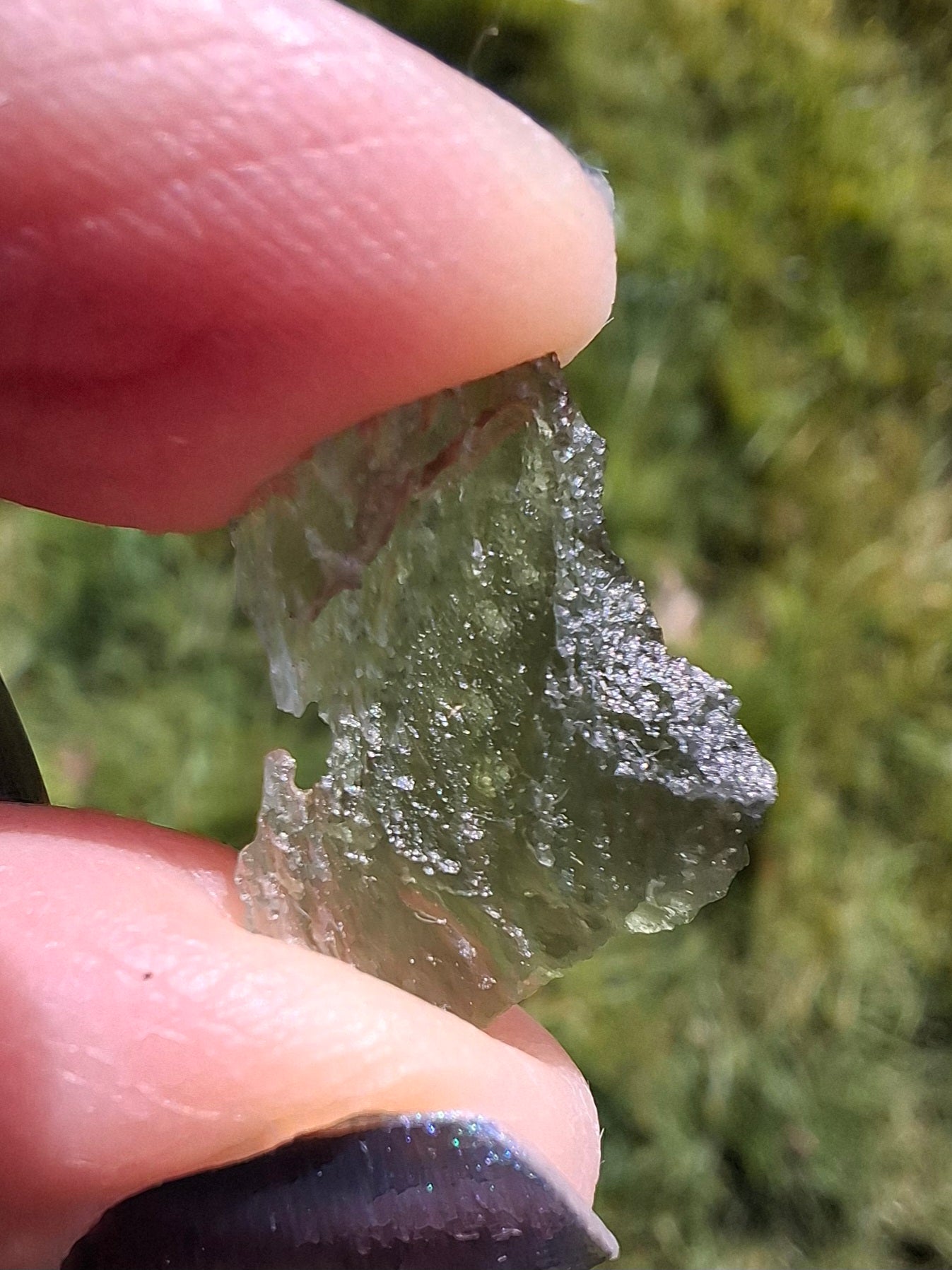 Moldavite Piece, 0.80g, Tektite (Ref: 1397)