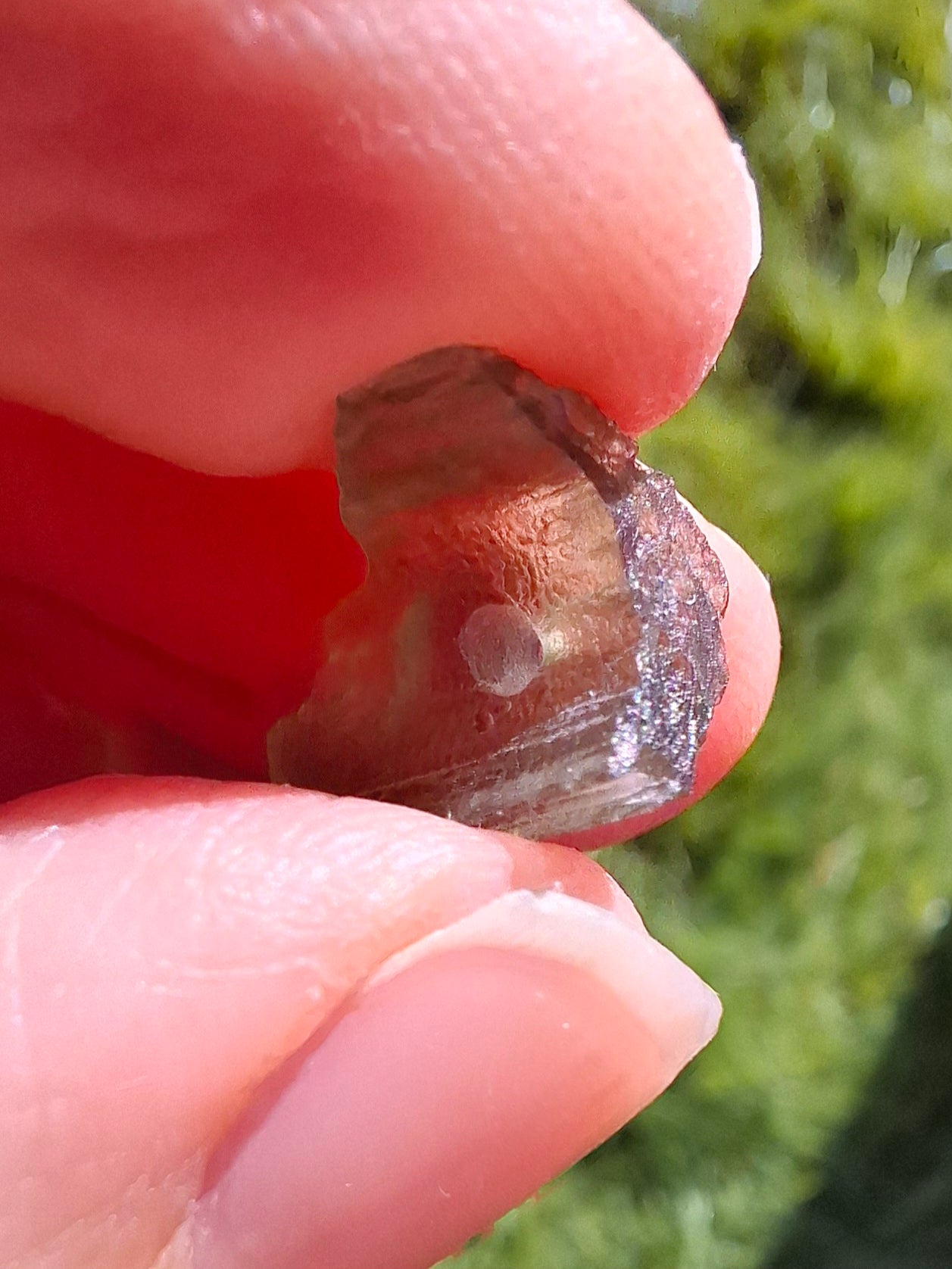 DRILLED, Moldavite Piece, 0.74g, Tektite (Ref: D13)