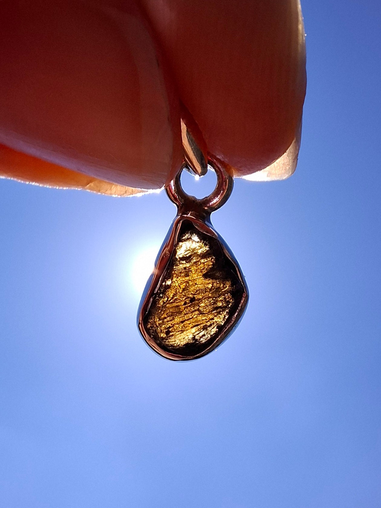 Moldavite Pendant, 925 Silver, Tektite (Ref: P35)