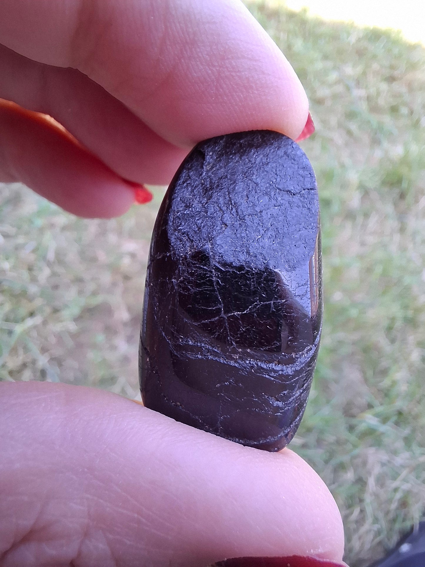 Black Tourmaline, Tumble Stone, Crystal (Ref: T216)