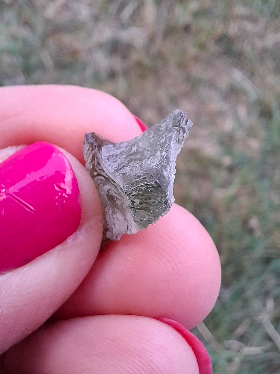 Moldavite Piece, SNOWFLAKE, FROSTED, BRUSNA, 0.92g, Tektite (Ref: 1499)