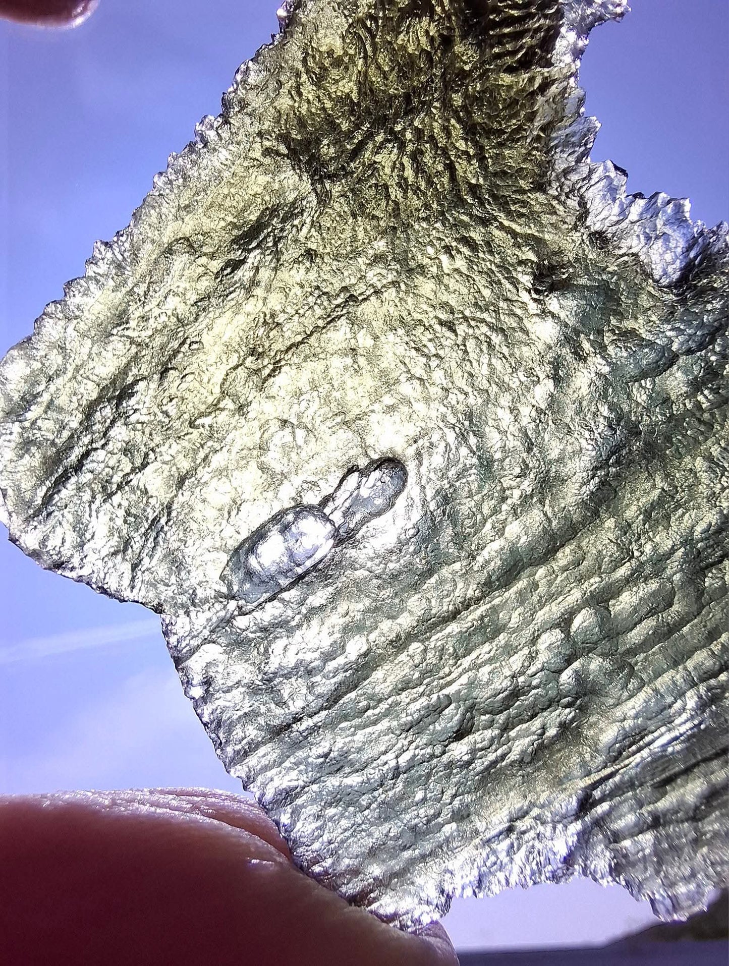 Moldavite Piece, ANGEL CHIME, CHLUM MAROUSKOVO POLE, 23.61g, Tektite (Ref: 1165)